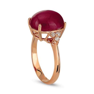 6,05 ct Diamond Ring with Ruby - 1