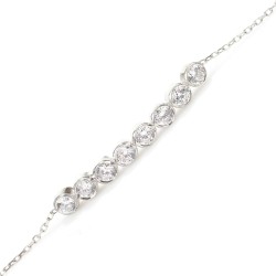 Nusrettaki - 8 Rows Of Waterway Wristbands with 925 Sterling Silver Zircon Stone