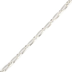 925 Ayar Gümüş 0,6 Cm Oval Doch Zincir Bileklik - Nusrettaki (1)