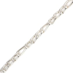 925 Ayar Gümüş 0,9 Cm Çift Boy Oval Burgulu Zincir Bileklik - 3