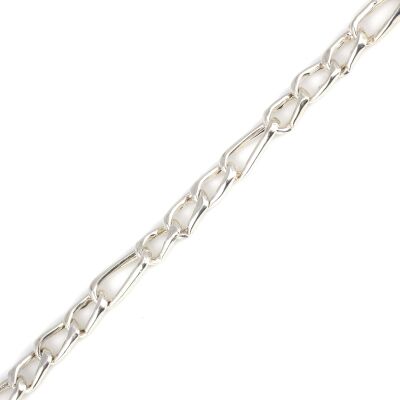 925 Ayar Gümüş 0,9 Cm Çift Boy Oval Burgulu Zincir Bileklik - 3