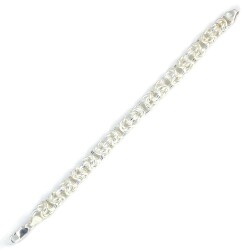 925 Ayar Gümüş 0,9 Cm Kral Zincir Bileklik - Nusrettaki (1)
