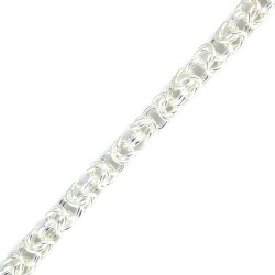 925 Ayar Gümüş 0,9 Cm Kral Zincir Bileklik - 3