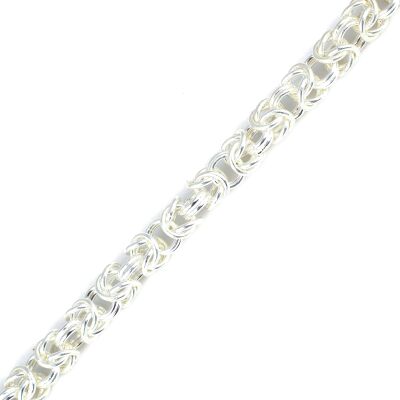 925 Ayar Gümüş 0,9 Cm Kral Zincir Bileklik - 3