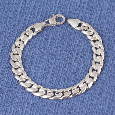 925 Ayar Gümüş 0,9 x 12 mm Sade Zincir Bileklik - 2