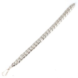 925 Ayar Gümüş 10 x 13 mm Sade Zincir Bileklik - Nusrettaki (1)