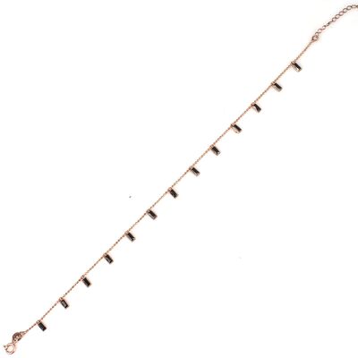 925 Ayar Gümüş 13'Lü Garnet Taşlı Halhal - 2