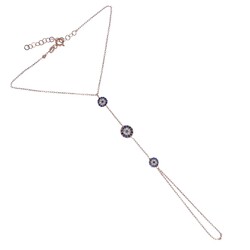 925 Ayar Gümüş 2 Boy Nazar Boncuğu Modeli Şahmeran, Pembe - 4