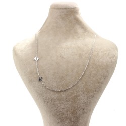 Silver Two Letter Necklace - Nusrettaki (1)