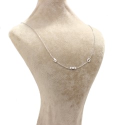 Silver Double Letter & Infinity Necklace - Nusrettaki