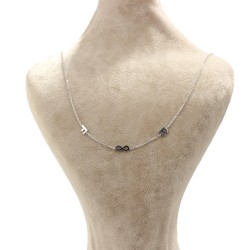 Silver Double Letter & Infinity Necklace - Nusrettaki (1)