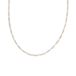 925 Ayar Gümüş 2 Mm İnce Figaro Zincir Kolye, 45 Cm - Nusrettaki