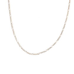 925 Ayar Gümüş 2 Mm İnce Figaro Zincir Kolye, 60 Cm - Nusrettaki (1)