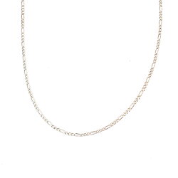 925 Ayar Gümüş 2 Mm İnce Figaro Zincir Kolye, 65 Cm - Nusrettaki (1)