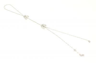 925 Ayar Gümüş 2 Parça Kelebek Modeli Şahmeran, Beyaz - 3