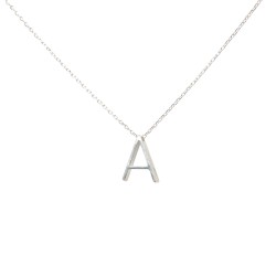 Nusrettaki - 925 Sterling Silver A Letter Necklace