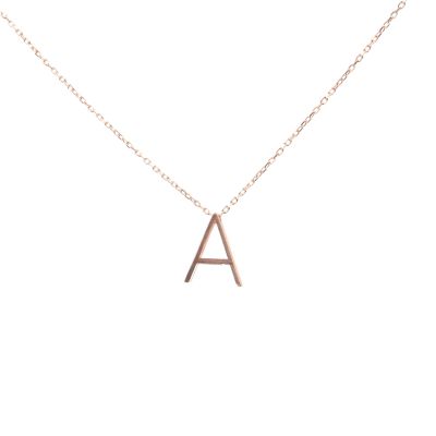 925 Sterling Silver A Letter Necklace - 2