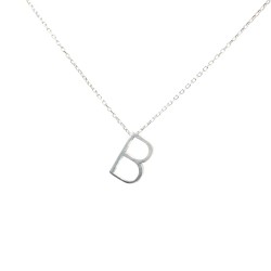925 Sterling Silver B Letter Necklace - Nusrettaki