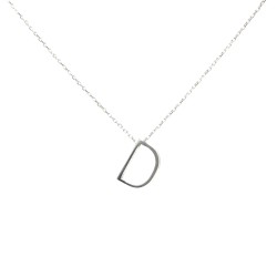 925 Sterling Silver D Letter Necklace - Nusrettaki (1)