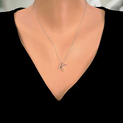 925 Sterling Silver K Letter Necklace - Nusrettaki