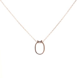 Silver O Letter Necklace - 3