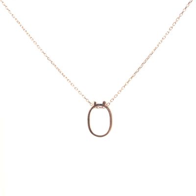 Silver O Letter Necklace - 3