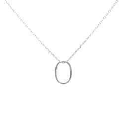 925 Sterling Silver O Letter Necklace - Nusrettaki