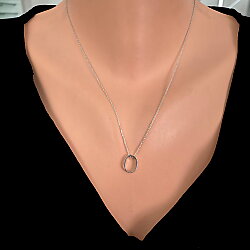 925 Sterling Silver O Letter Necklace - Nusrettaki