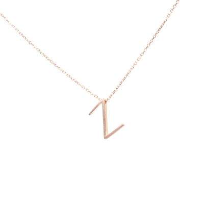 925 Sterling Silver Z Letter Necklace - 3