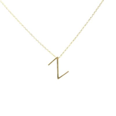 925 Sterling Silver Z Letter Necklace - 4