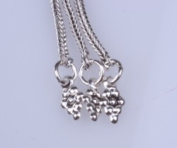 925 ayar Gümüş 3'lü Üzüm Salkımı Püskül - 5