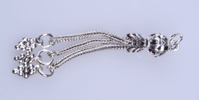 925 ayar Gümüş 3'lü Üzüm Salkımı Püskül - 8