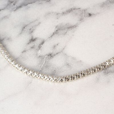 925 Ayar Gümüş 45 cm İtalyan Kalemli Zincir Kolye - 4