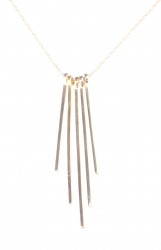 Fringe Sterling Silver Trend Necklace, Gold Vermeil - Nusrettaki (1)