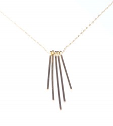 Fringe Sterling Silver Trend Necklace, Gold Vermeil - Nusrettaki