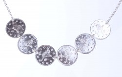 Silver 6 Coins Design Necklace - Nusrettaki (1)