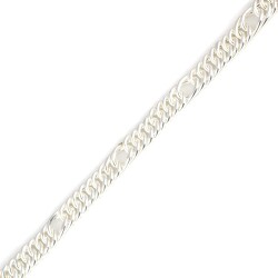 925 Ayar Gümüş 9 Mm İçi Boş Gurme Bileklik - 3