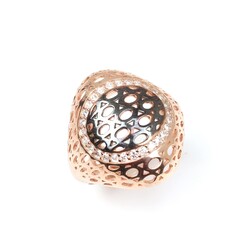 925 Ayar Gümüş Ajurlu Taşlı Yüzük - 3