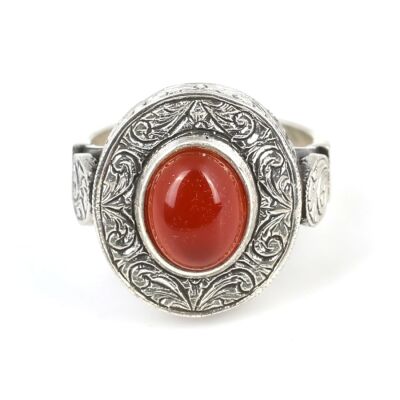 925 Ayar Gümüş Akik Taşlı Ek Kalemli Erkek Yüzük - 2