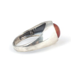 925 Ayar Gümüş Akik Taşlı Erkek Yüzük - 4