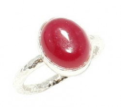 925 Sterling Silver Handcrafted Ring with Agate - Nusrettaki