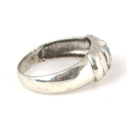 925 Ayar Gümüş Akuamarin Taşlı Tasarım Yüzük - 4