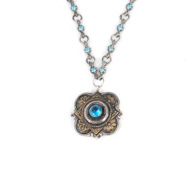 925 Ayar Gümüş Akumarin Taşlı Kare Kolye - 2