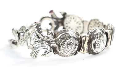 925 Ayar Gümüş Alexander Kafası Bileklik - 5