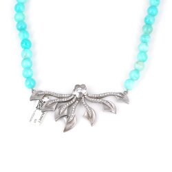 925 Sterling Silver Necklace with Amazonite - Nusrettaki (1)