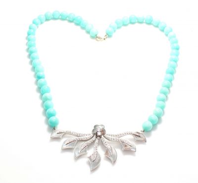 925 Sterling Silver Necklace with Amazonite - 5