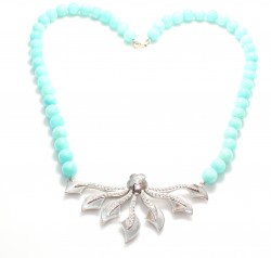925 Sterling Silver Necklace with Amazonite - 6