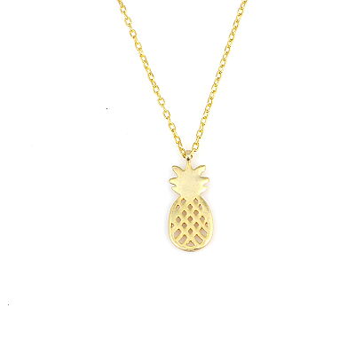 925 Ayar Gümüş Ananas Kolye - 6