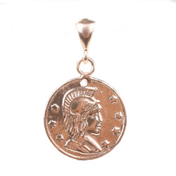 925 Ayar Gümüş Antik Roma Askeri Figürlü Madalyon Kolye Ucu - 1