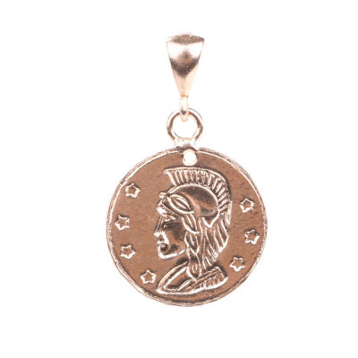 925 Ayar Gümüş Antik Roma Askeri Figürlü Madalyon Kolye Ucu - 3